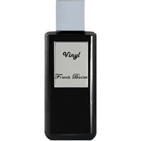 Black rectangular Franck Boclet Vinyl Parfum bottle with silver label and square silver cap, 100 ml unisex woody perfume.
