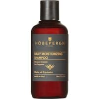 Brown bottle of Hobe Pergh Daily Moisturizing Shampoo, 200 ml, with gold text and black label.