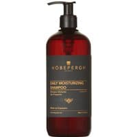 Hobe Pergh Daily Moisturizing Shampoo, 500 ml amber bottle with black pump and gold-accented label.