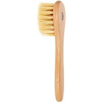 Wooden Hobe Pergh head brush with soft bristles and ergonomic handle for facial rejuvenation.