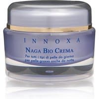 Purple Innoxa Naga Bio Crema jar, 50 ml, with gold accent and clear lid, for regenerating face cream for all skin types.