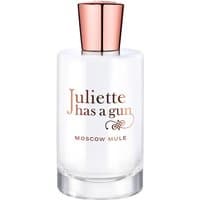 Unisex spicy perfume in a sleek white bottle with rose gold cap, labeled "Juliette has a Gun - Moscow Mule."
