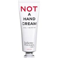 White tube of Juliette has a Gun "Not a Hand Cream" with bold red text, 30 ml size.