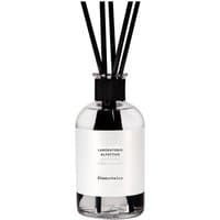 Clear glass diffuser bottle with black reeds, white label reads "Laboratorio Olfattivo - Biancotalco Chypre Diffuser."