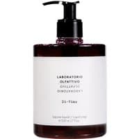 Clear bottle of Laboratorio Olfattivo Di-Vino Liquid Soap 500 ml with black pump and white label.