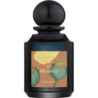 Black bottle of L'Artisan Parfumeur Mirabilis 60 Eau de Parfum with floral label, round cap, 75 ml unisex musk perfume.