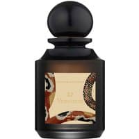 Black bottle of L'Artisan Parfumeur Venenum 32 Eau de Parfum with snake design on label, round cap, 75 ml.