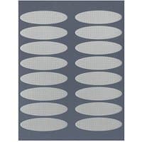 Gray sheet with oval adhesive eyelid lifting patches arranged in rows, designed for toning and lifting eyelids.