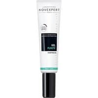 White Novexpert Gel Purete tube, 30 ml, with black cap and teal accents, labeled for all skin types.