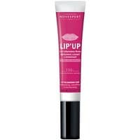 Pink Novexpert Lip'Up tube with white cap, featuring lip graphic and bold white text on the front.