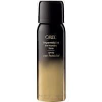 Black and gold Oribe Impermeable Anti Humidity Spray, 75 ml, for curly hair styling and volume.