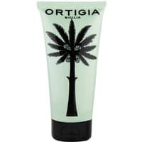 Ortigia Fico d'India Hair Conditioner 100ml, light green tube with black palm tree design and black cap.
