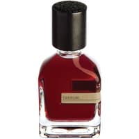 Clear glass bottle with dark red liquid, black textured cap, and beige label reading "Terroni" by Orto Parisi.