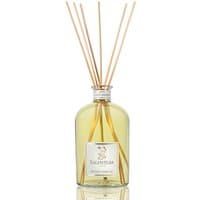 Clear glass bottle with yellow liquid, wooden reeds, and Salentum label for Fico e Arancio Citrus Diffuser 250 ml.