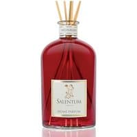 Salentum Melograno Nero Diffuser 1000 ml, red liquid in clear glass bottle with wooden reeds and elegant label.