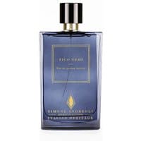 Blue rectangular bottle of Simone Andreoli Fico Nero Eau de Parfum with black cap and gold label detailing.