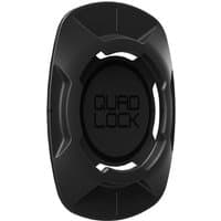 Quad Lock Universal Adaptor V3, black, oval shape with central Quad Lock logo and curved edges.