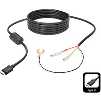 Black Road Angel hard wire kit for HALO ULTRA with coiled cable, USB-C connector, and spade terminal.