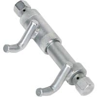 "Silver Sealey exhaust spring clamp removal tool with knurled grip and dual hooks for VAG vehicles"