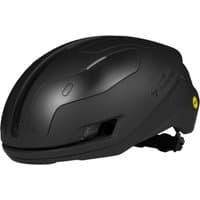 Black Sweet Protection Falconer Aero 2Vi Mips helmet with aerodynamic design and adjustable chin strap.