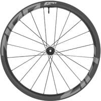 Zipp 303 SW carbon tubeless disc brake front wheel, black with silver accents, center locking, 700C, wheel sensor included.