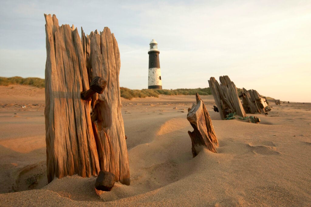 Image name Lighthouse at Spurn Point East Yorkshire the 1 image from the post Spurn Point Walk in Yorkshire.com.