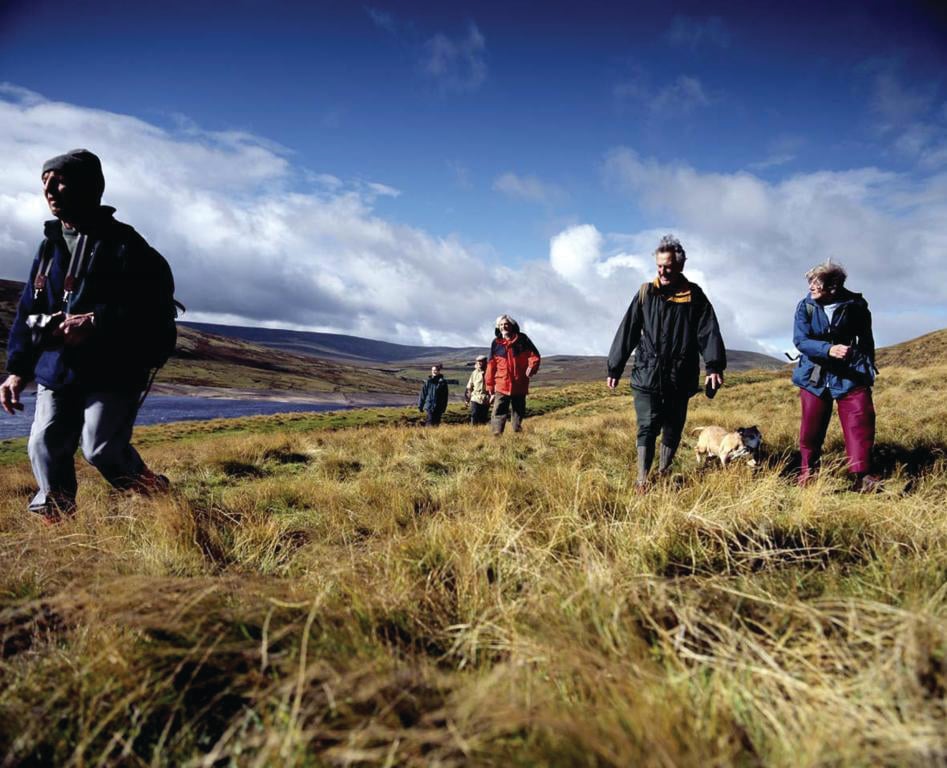 Image name 30 Walkers wakling the 1 image from the post 4 Nature Walks for the Seasons in Yorkshire.com.