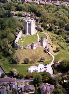 Conisborough Castle from the air