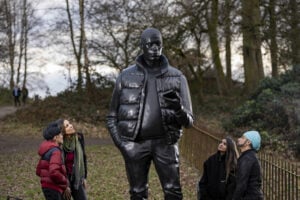 a human man style sculpture at Yorkshire Sculpture Park