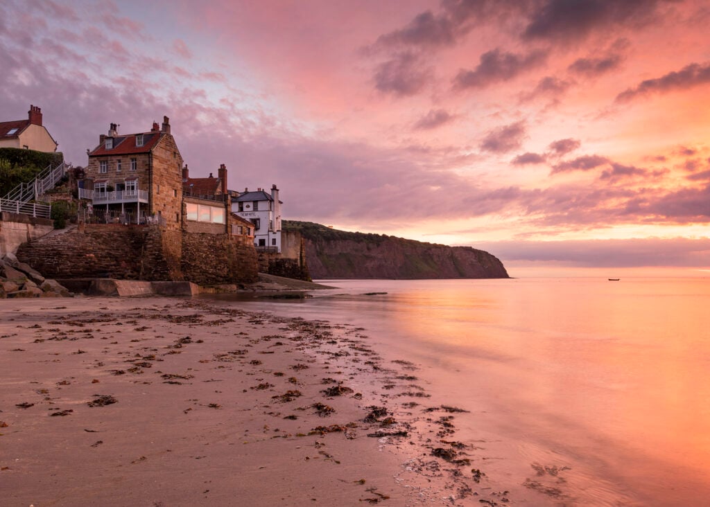 Image name robin hoods bay red dawn the 2 image from the post Kick off the New Year with a visit to a Yorkshire beach in Yorkshire.com.