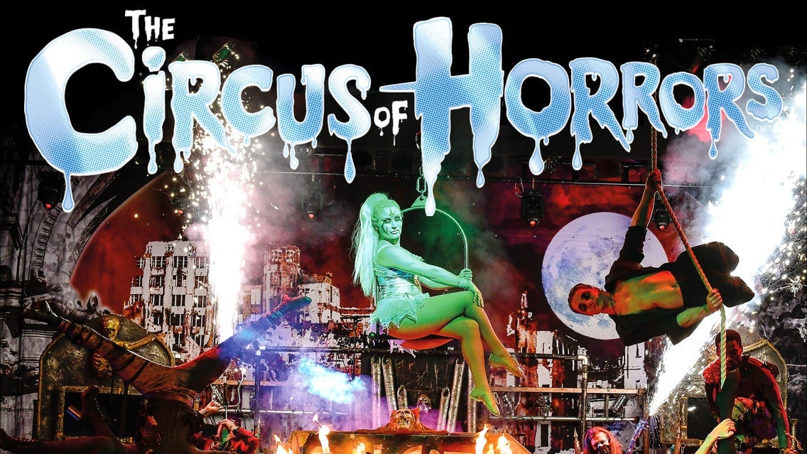Image name Circus of Horrors at Sheffield City Hall Oval Hall Sheffield the 1 image from the post Circus of Horrors - Haunted Fairground at Picture Drome, Holmfirth, West Yorkshire in Yorkshire.com.