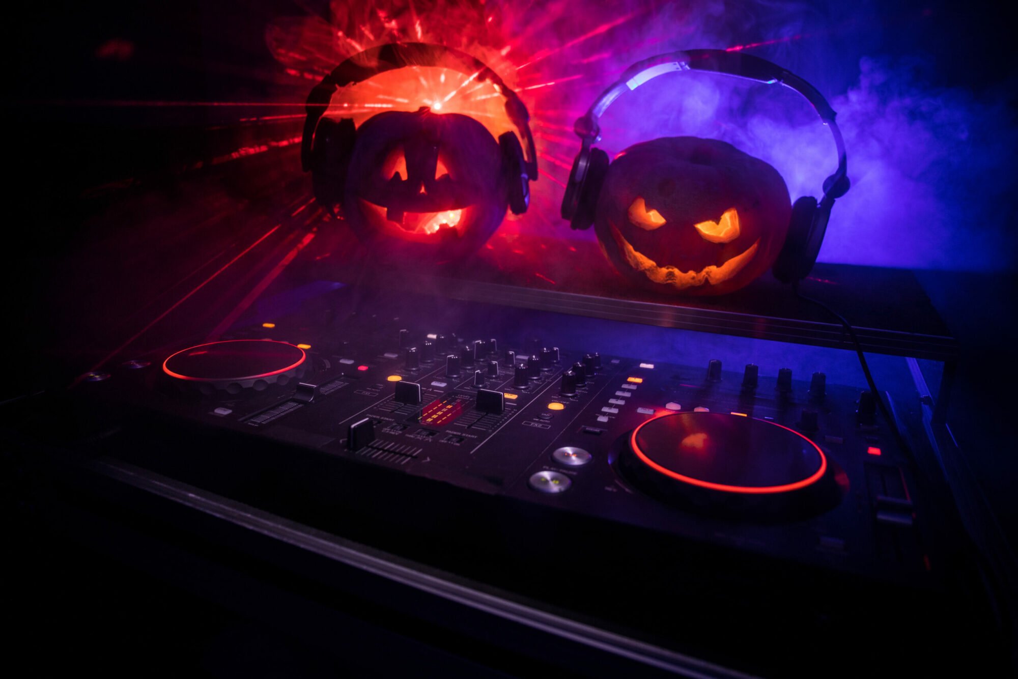 Pumpkin DJ decks