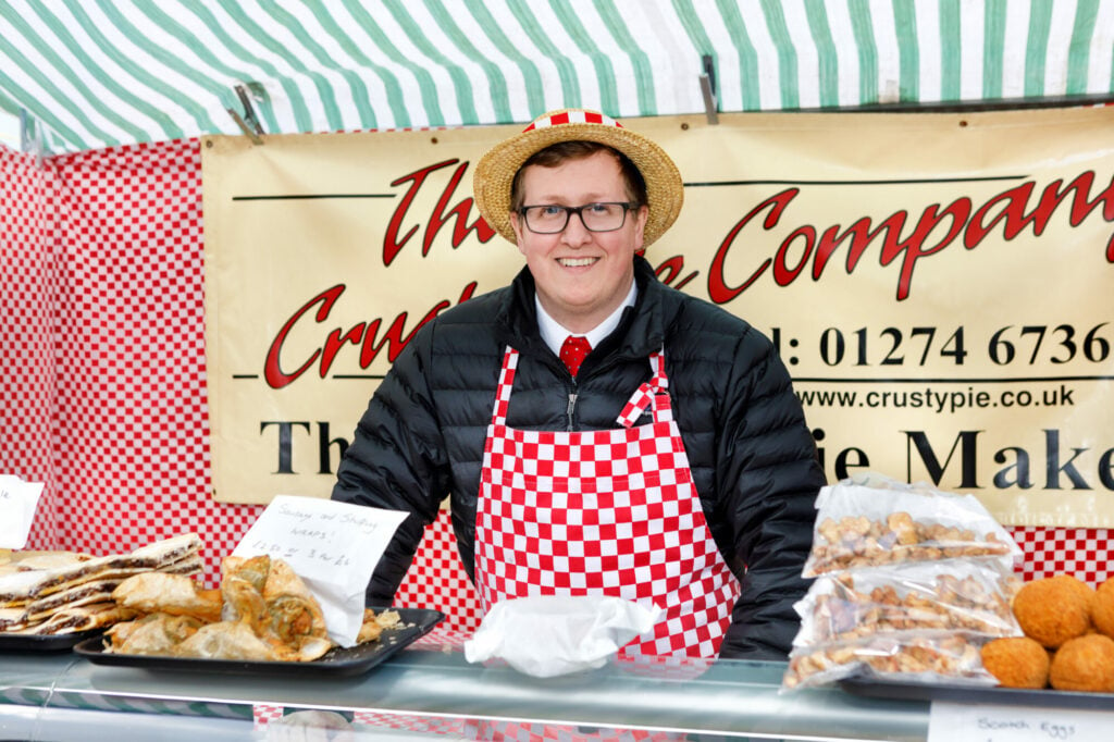 Image name crusty pie Charlotte Gale Knaresborough Christmas Market Fullsize 1526 the 5 image from the post Knaresborough Christmas Market Weekend 2022 - Saturday in Yorkshire.com.