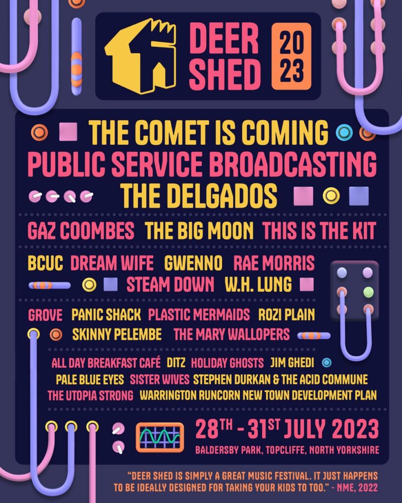 Image name deer shed music festival 2023 poster the 1 image from the post Day 8 – Christmas 2022 in Yorkshire.com.