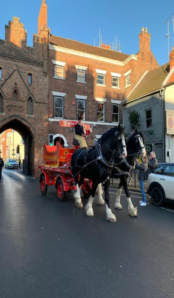 Image name dray horses christmas market beverley east yorkshire the 2 image from the post Made In East Yorkshire Christmas Market 2022 in Yorkshire.com.