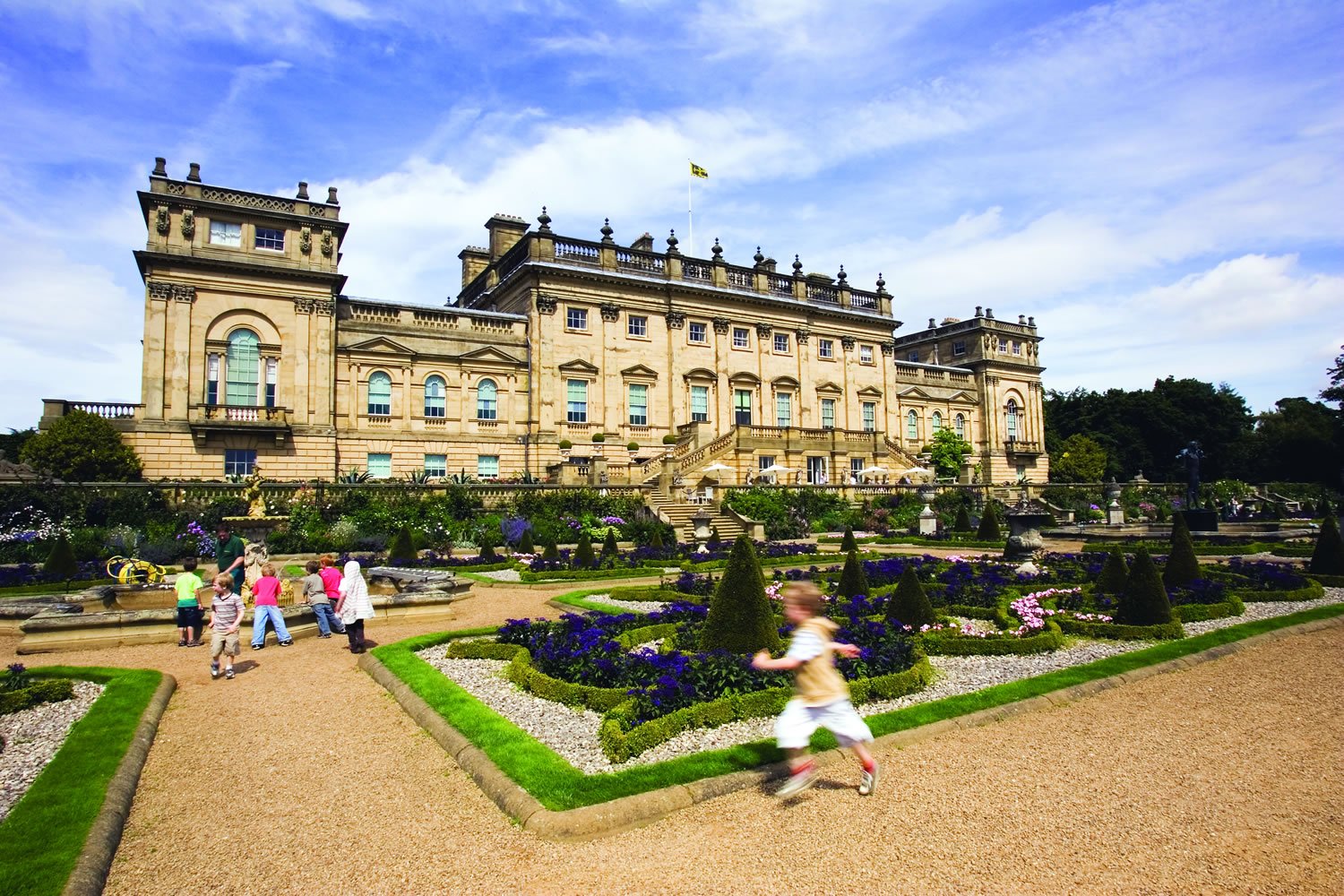 Children playing outside Harewood House