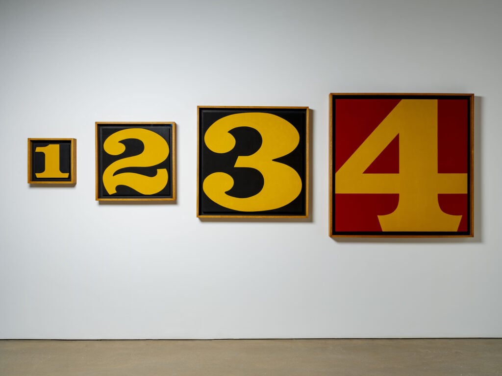 Image name robert indiana 1 2 3 4 the 1 image from the post Exhibition Highlight Tour - Robert Indiana: Sculpture 1958- 2018 in Yorkshire.com.