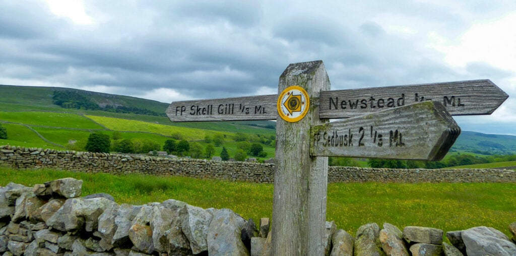 Image name sedbusk signpost yorkshire dales the 1 image from the post The Lady Anne Way Walk in Yorkshire.com.