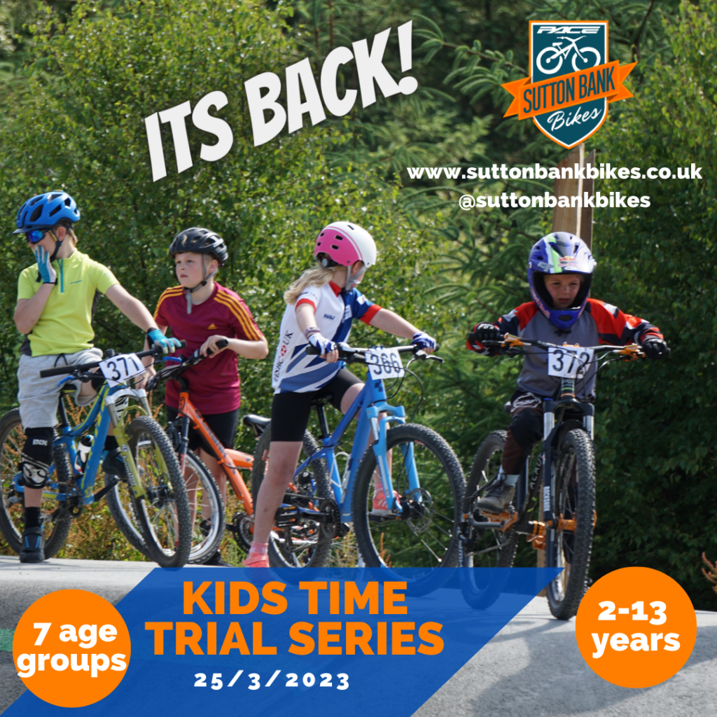 Image name Kids time trial 2023 insta 1 the 1 image from the post Sutton Bank Bikes Kids Time Trial Series in Yorkshire.com.