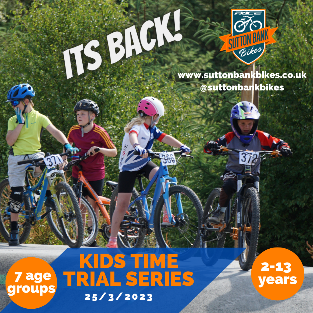 Image name Kids time trial 2023 insta the 1 image from the post Sutton Bank Bikes Kids Time Trial Series in Yorkshire.com.