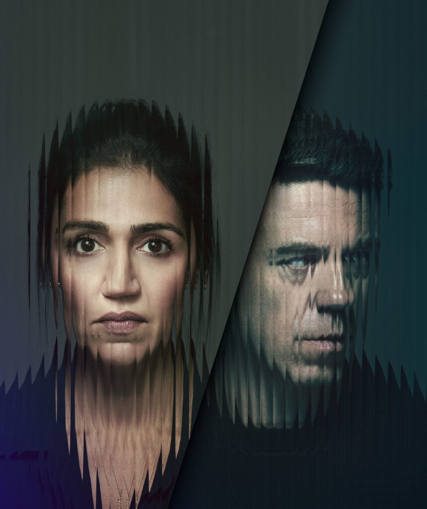 Image name leila farzad and andrew buchan in bbc one better sharded glass effect the 2 image from the post BBC police drama "Better" features Leeds in Yorkshire.com.