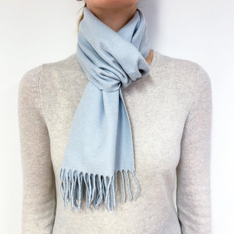 Image name baby blue cashmere scarf the 1 image from the post Yorkshire-based gifts for Mother's Day in Yorkshire.com.