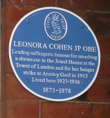 Image name leonora cohen blue plaque the 3 image from the post International Women's Day in Yorkshire in Yorkshire.com.