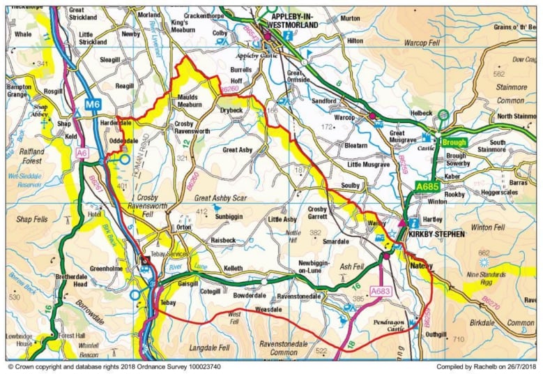 Westmorland area map