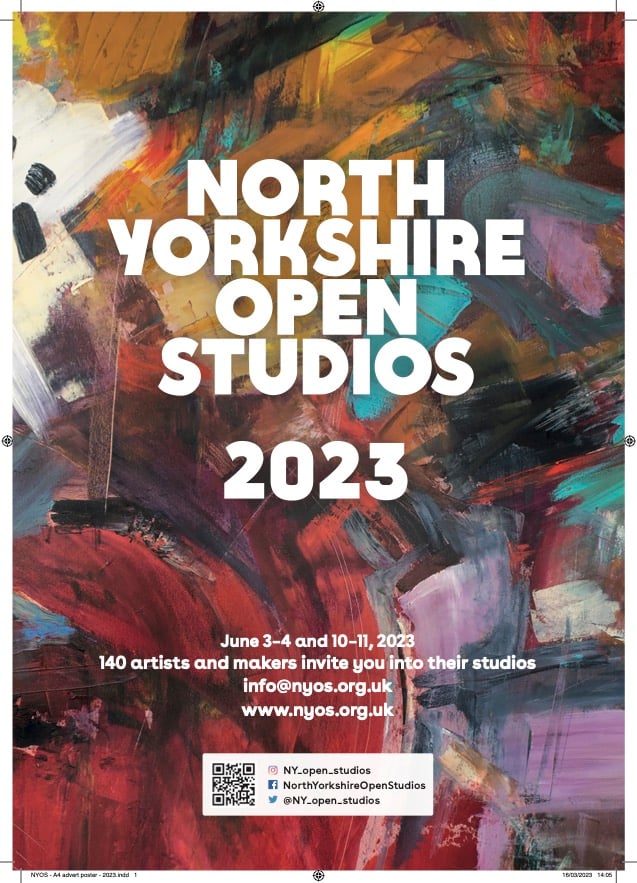 Image name NYOS A4 advert poster 2023 the 8 image from the post North Yorkshire Open Studios in Yorkshire.com.