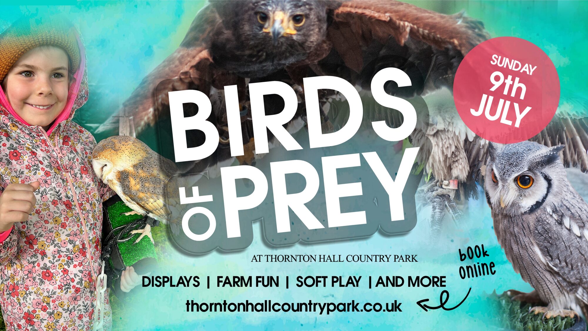 Image name Ticket and FB Graphic Rectangular 1 the 32 image from the post BIRDS OF PREY at Thornton Hall Country Park in Yorkshire.com.