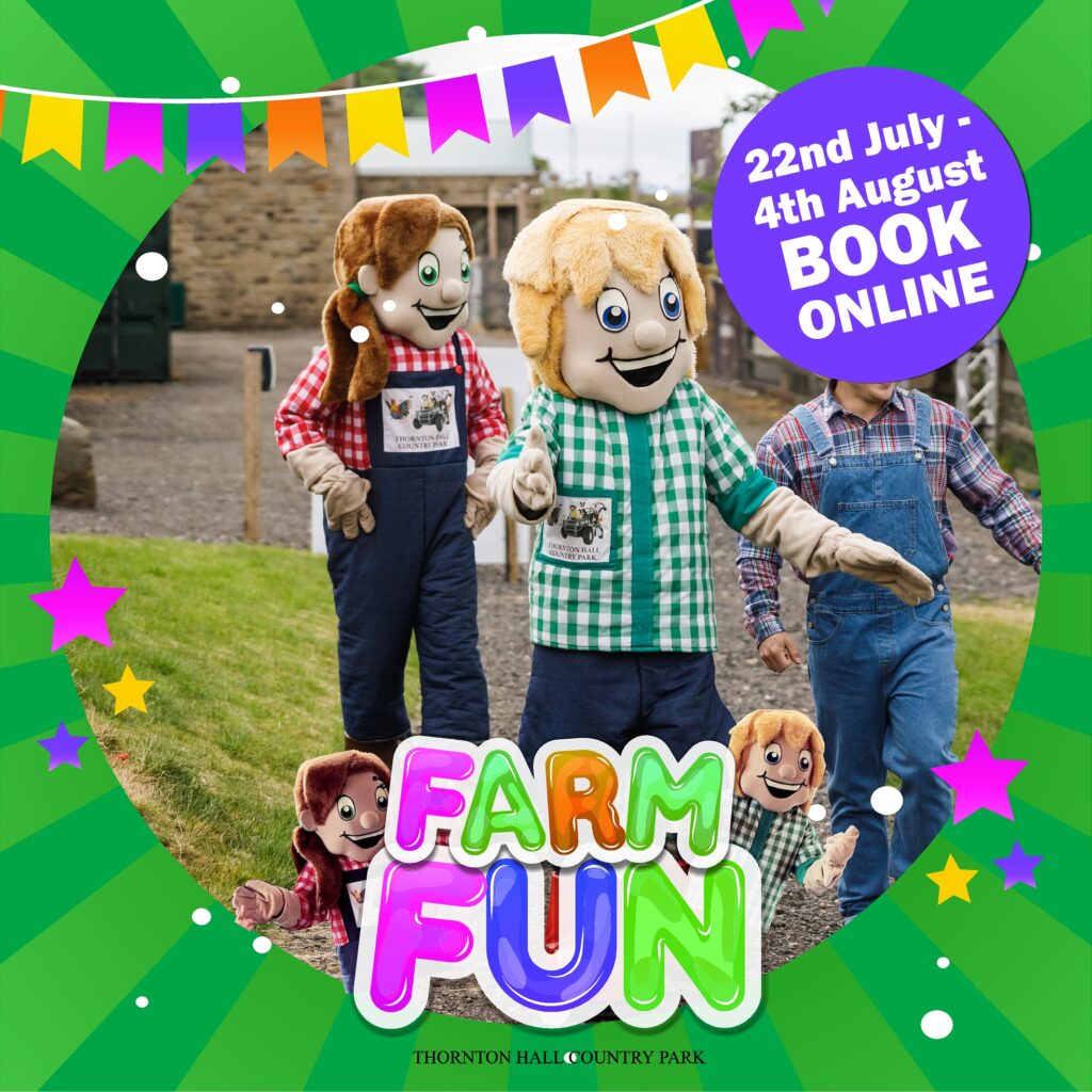 Image name farm fun thornton hall country park mascots the 4 image from the post Farm Fun at Thornton Hall Country Park in Yorkshire.com.