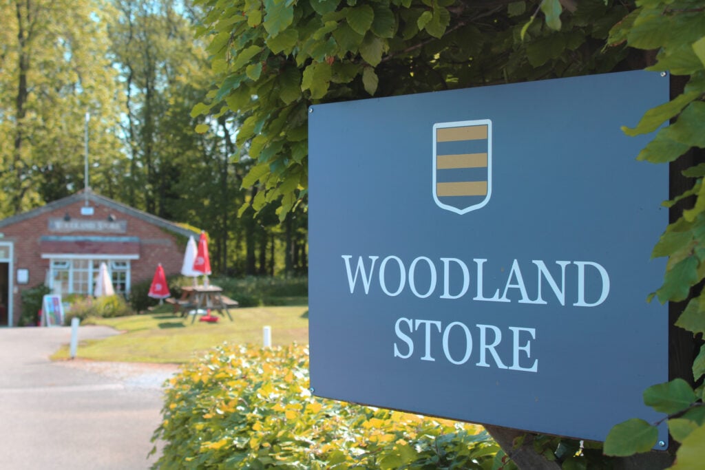 Image name Woodland store sign the 2 image from the post Lodges at Burton Constable Holiday Park in Yorkshire.com.