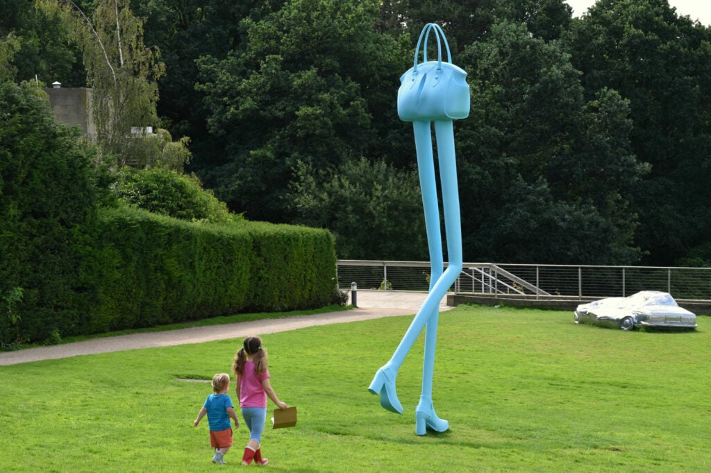 Image name handbag legs blue yorkshire sculpture park mother and baby the 1 image from the post YSP Curiosity & Wonder Celebration Day in Yorkshire.com.
