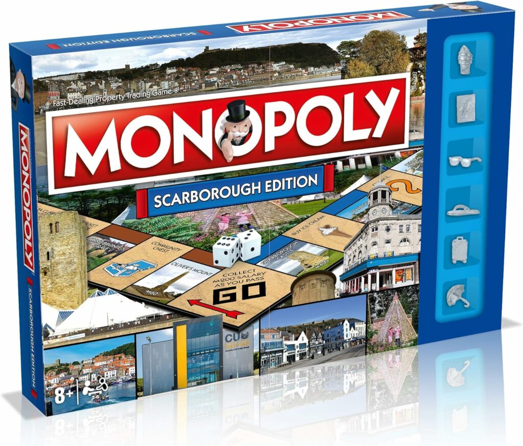 Image name scarborough monopoly the 5 image from the post Books and games for Yorkshire holiday lets in Yorkshire.com.